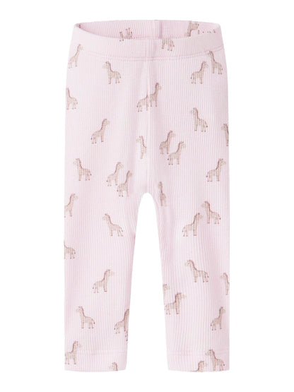 Leggings Giraffer Ribbad Halena Rosa