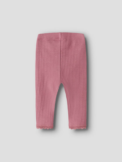 Leggings Hallie Ribbade Enfärgade Rosa