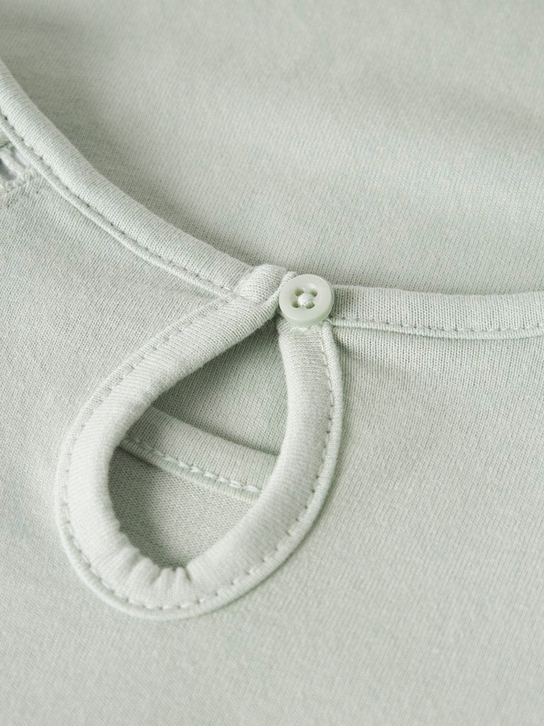 Kortärmad Topp Huda Enfärgad  Grön