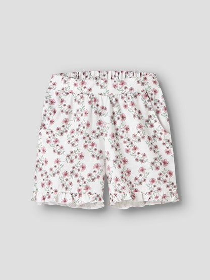 Shorts Hailedo Mönstrade Blommor Vit
