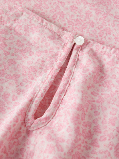 Omlottklänning Fany Småblommig Rosa
