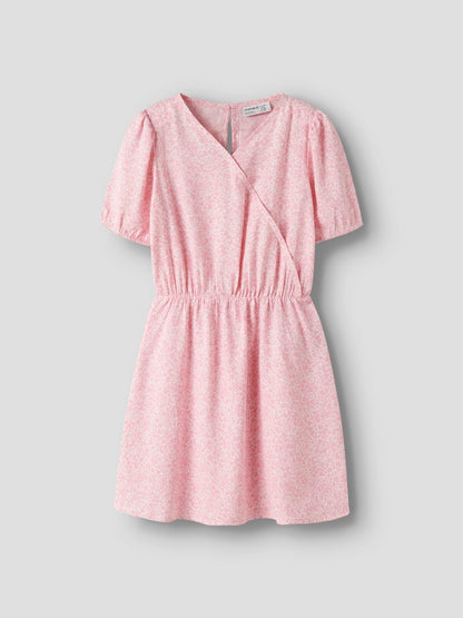 Omlottklänning Fany Småblommig Rosa