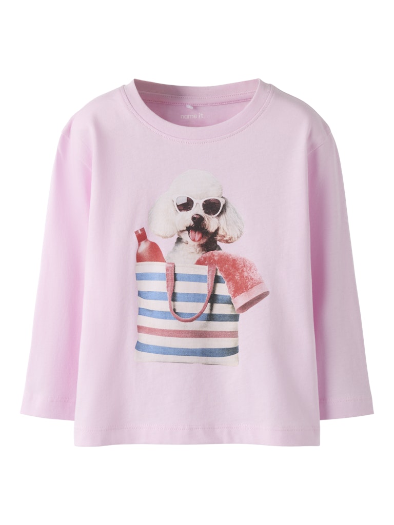 Långärmad Topp Votea Hund Rosa