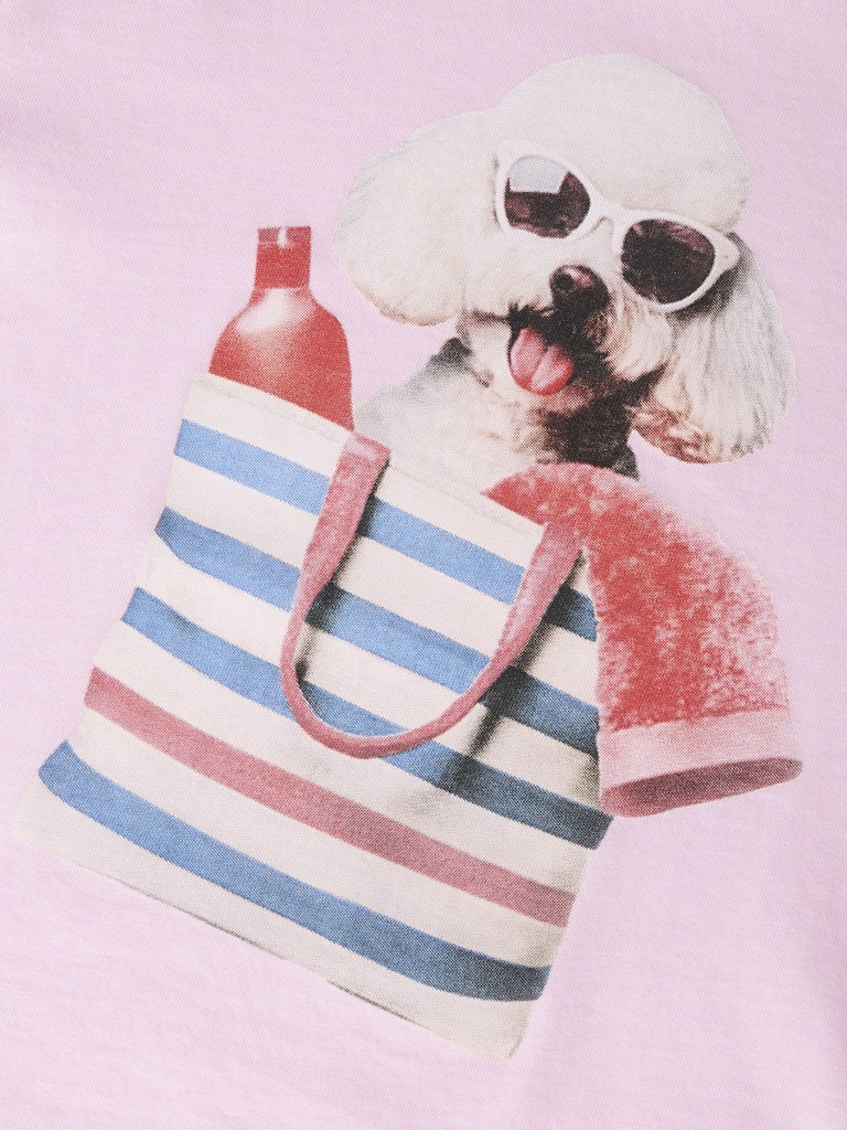 Långärmad Topp Votea Hund Rosa