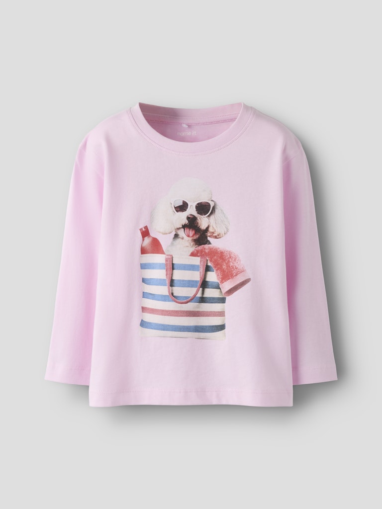 Långärmad Topp Votea Hund Rosa