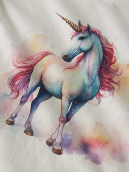 Långärmad Topp Votea Enhörning Vit