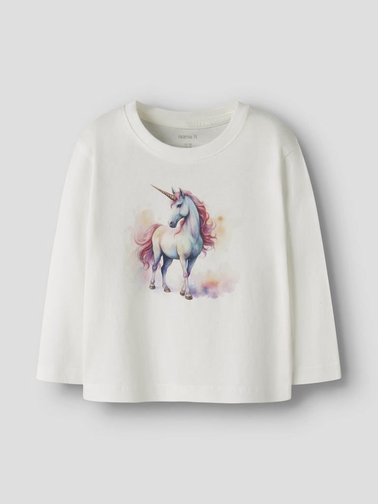 Långärmad Topp Votea Enhörning Vit