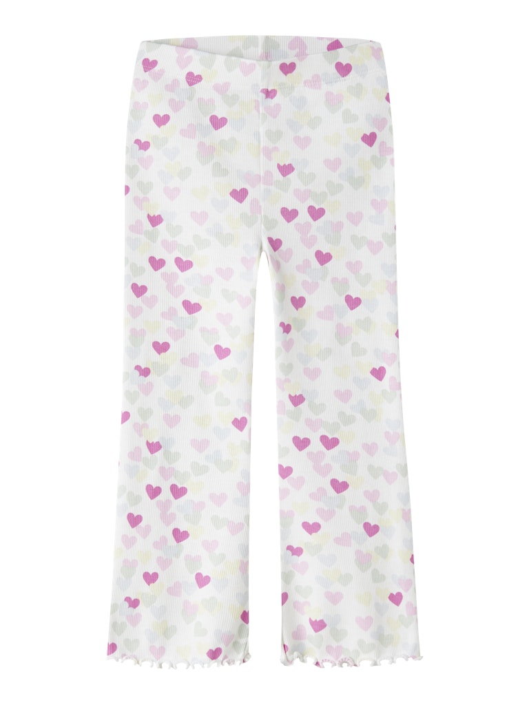 Byxa Bootcut Vemia Ribbade Hjärtan Vit