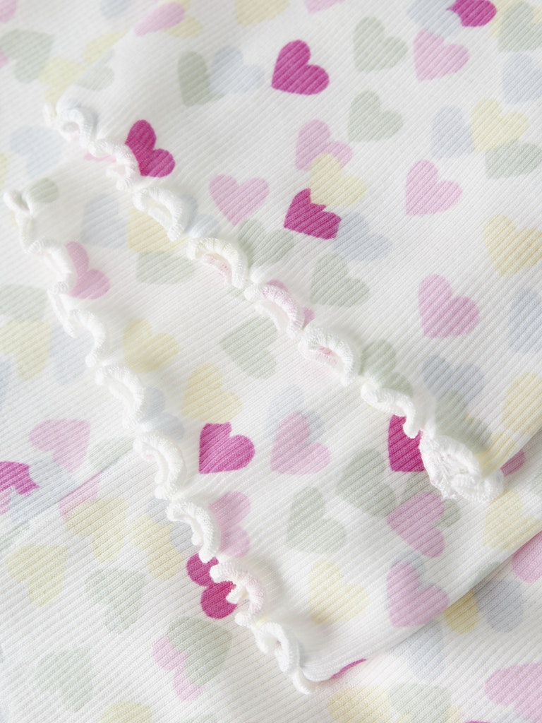 Byxa Bootcut Vemia Ribbade Hjärtan Vit