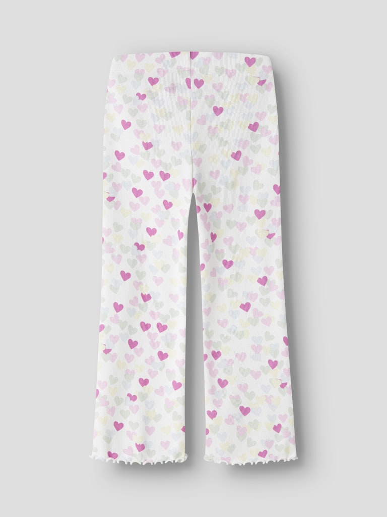 Byxa Bootcut Vemia Ribbade Hjärtan Vit