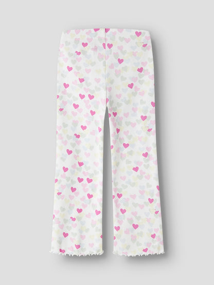 Byxa Bootcut Vemia Ribbade Hjärtan Vit