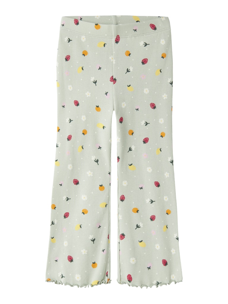 Byxa Bootcut Vemia Ribbade Frukter Grön