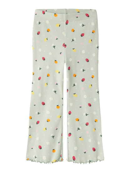 Byxa Bootcut Vemia Ribbade Frukter Grön