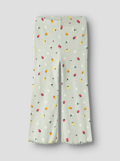 Byxa Bootcut Vemia Ribbade Frukter Grön