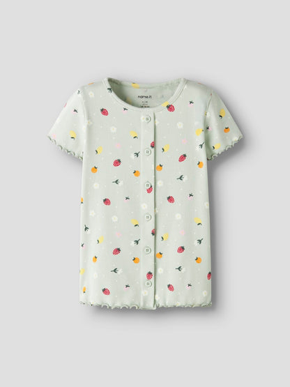 Topp Vemia Kortärmad M Ribbad Frukter Grön