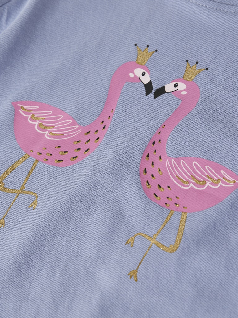 Topp Kortärmad Flamingo Vibeke Blå