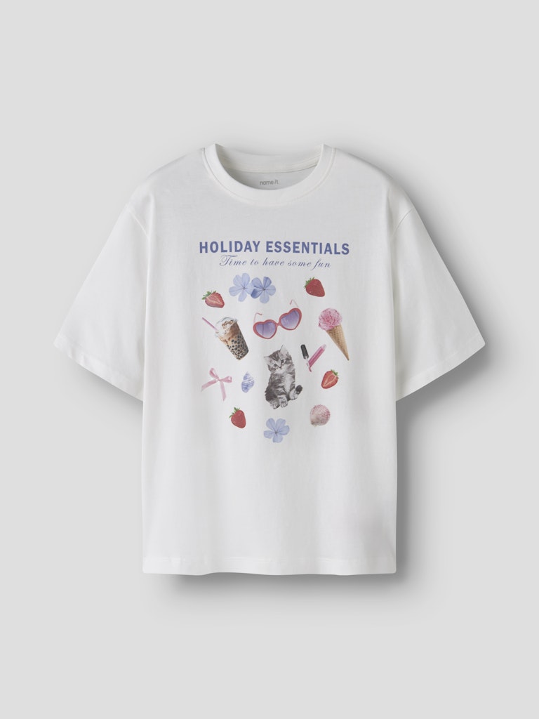 Topp Kortärmad Holiday Votea Vit