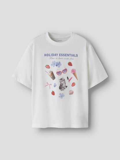 Topp Kortärmad Holiday Votea Vit