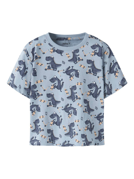 Kortärmad T-shirt Valther Dinosaurier Blå