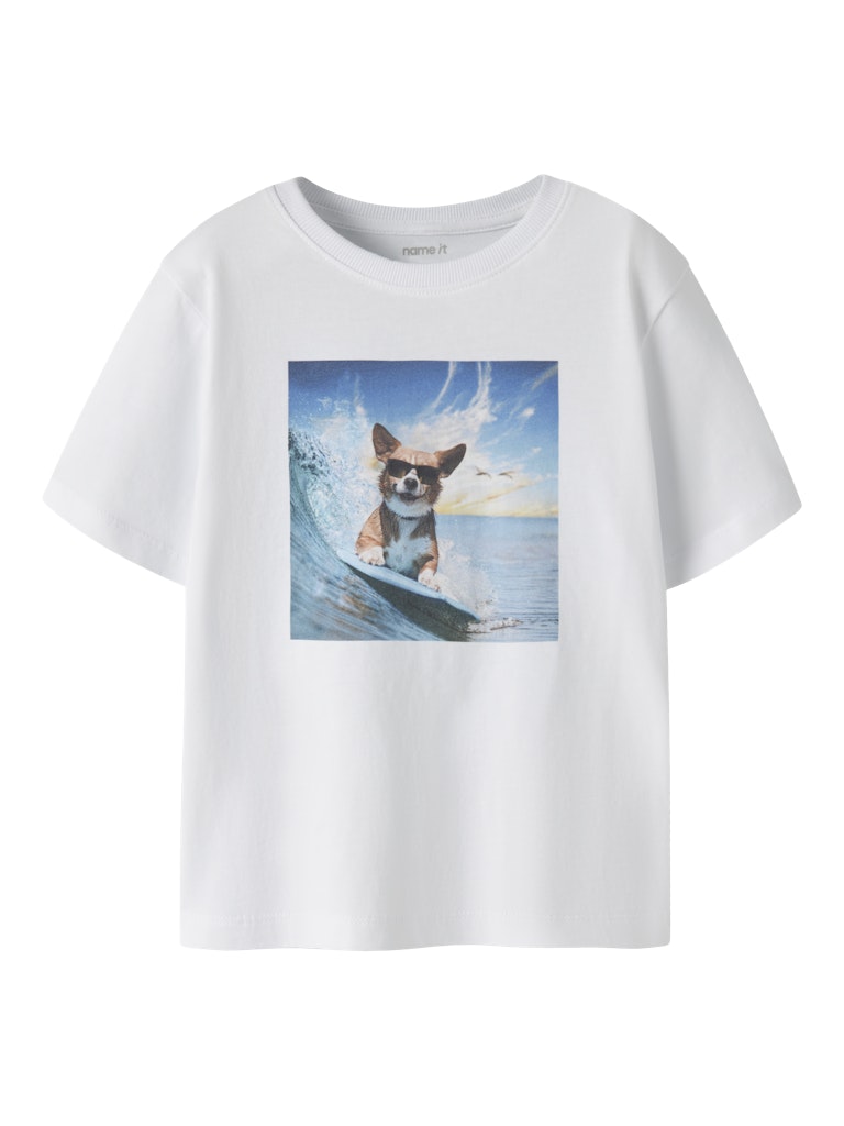 Kortärmad T-shirt Voto Hund Vit