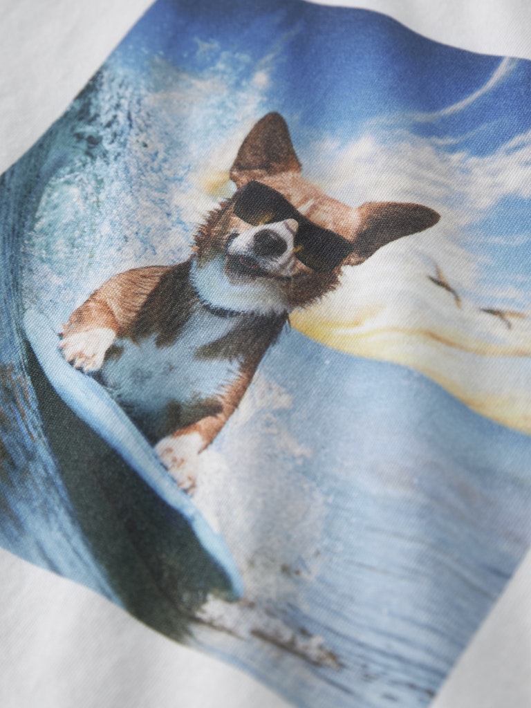 Kortärmad T-shirt Voto Hund Vit