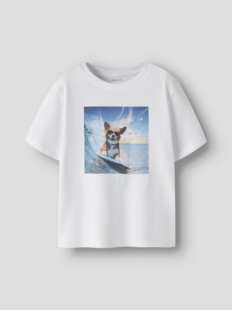 Kortärmad T-shirt Voto Hund Vit