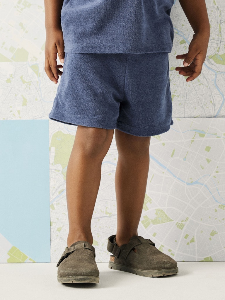 Shorts Jared Frotté Enfärgade Blå