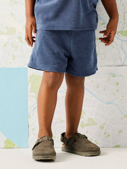 Shorts Jared Frotté Enfärgade Blå