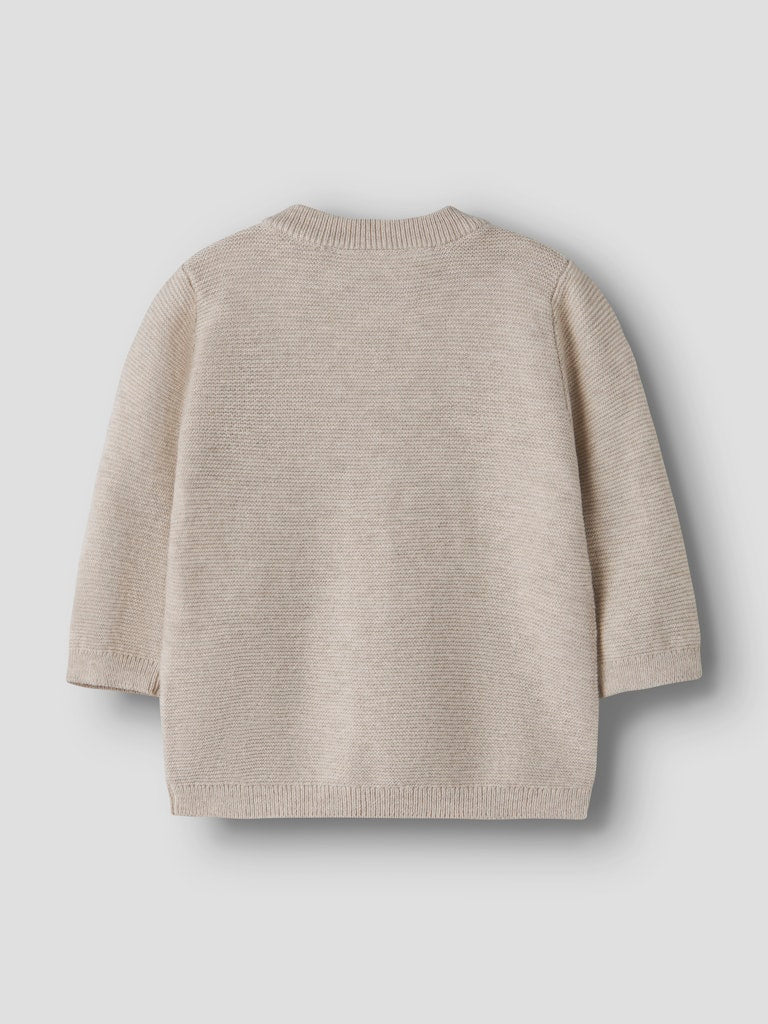 Kofta Stickad Jeffrey Enfärgad Beige