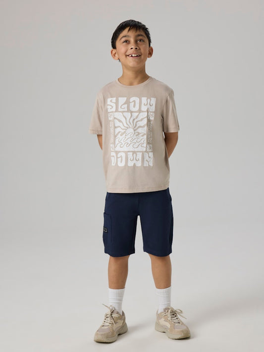 T-shirt Kortärmad Slow Down Jude Beige