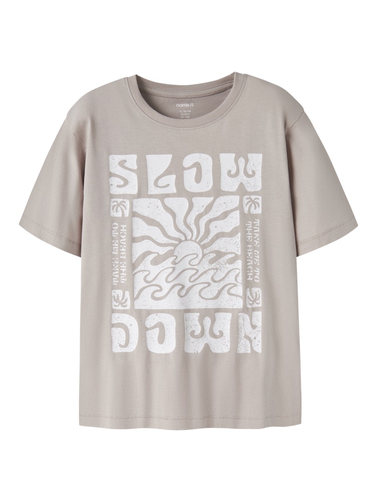 T-shirt Kortärmad Slow Down Jude Beige