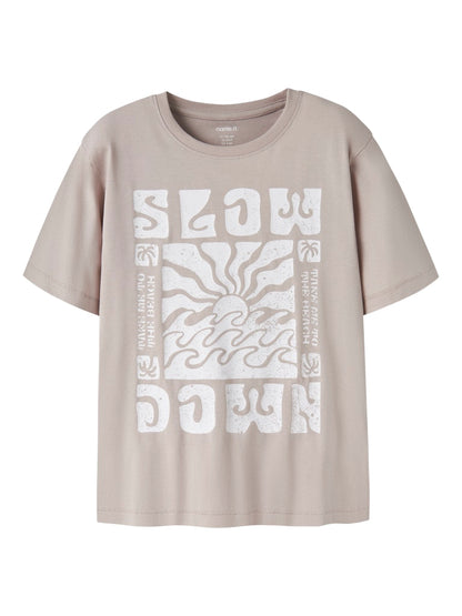 T-shirt Kortärmad Slow Down Jude Beige