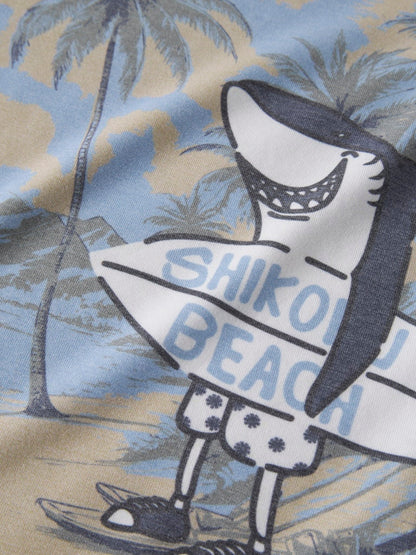 Kortärmad T-shirt Haj Jark Beige