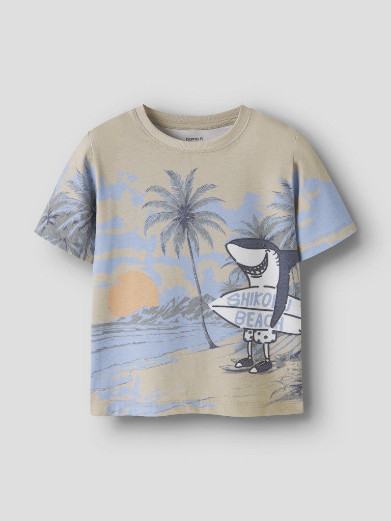 Kortärmad T-shirt Haj Jark Beige