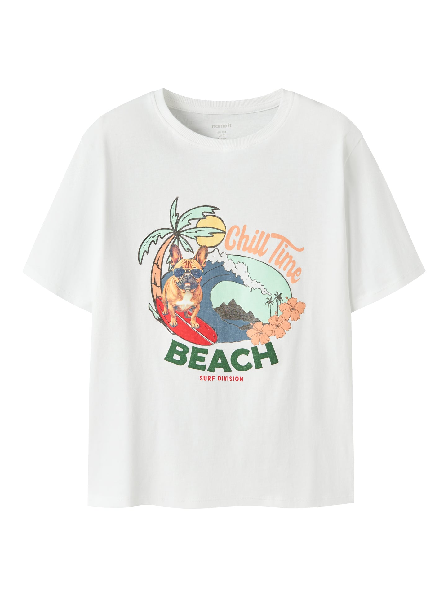 T-shirt Jowi Chill Time Hund Vit