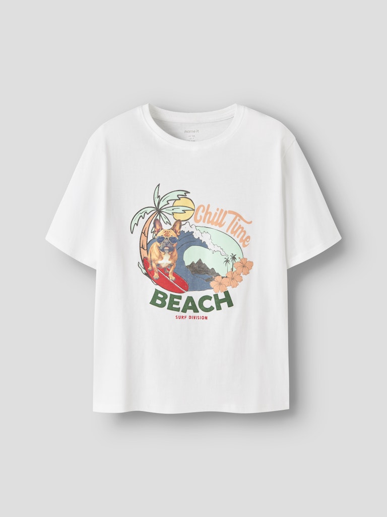 T-shirt Jowi Chill Time Hund Vit
