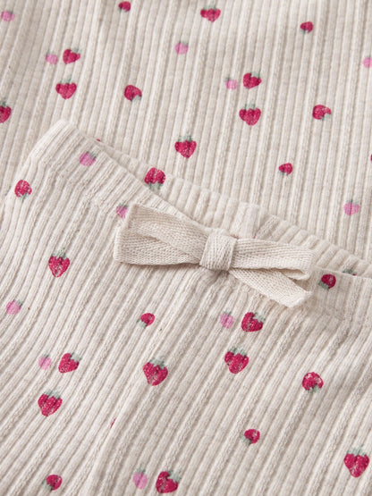 Leggings Jelly Jordgubbar Beige