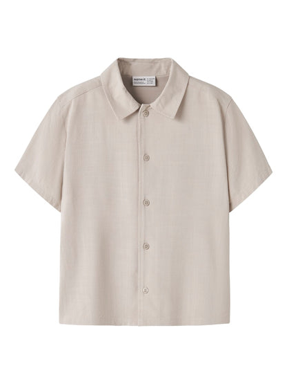 Skjorta Jimbo Kortärmad Enfärgad Beige