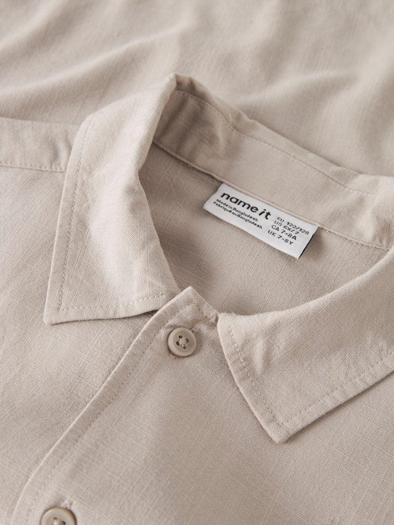 Skjorta Jimbo Kortärmad Enfärgad Beige