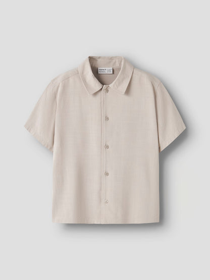 Skjorta Jimbo Kortärmad Enfärgad Beige