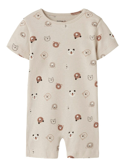Byxdress Joppi Mönstrad Djur Beige