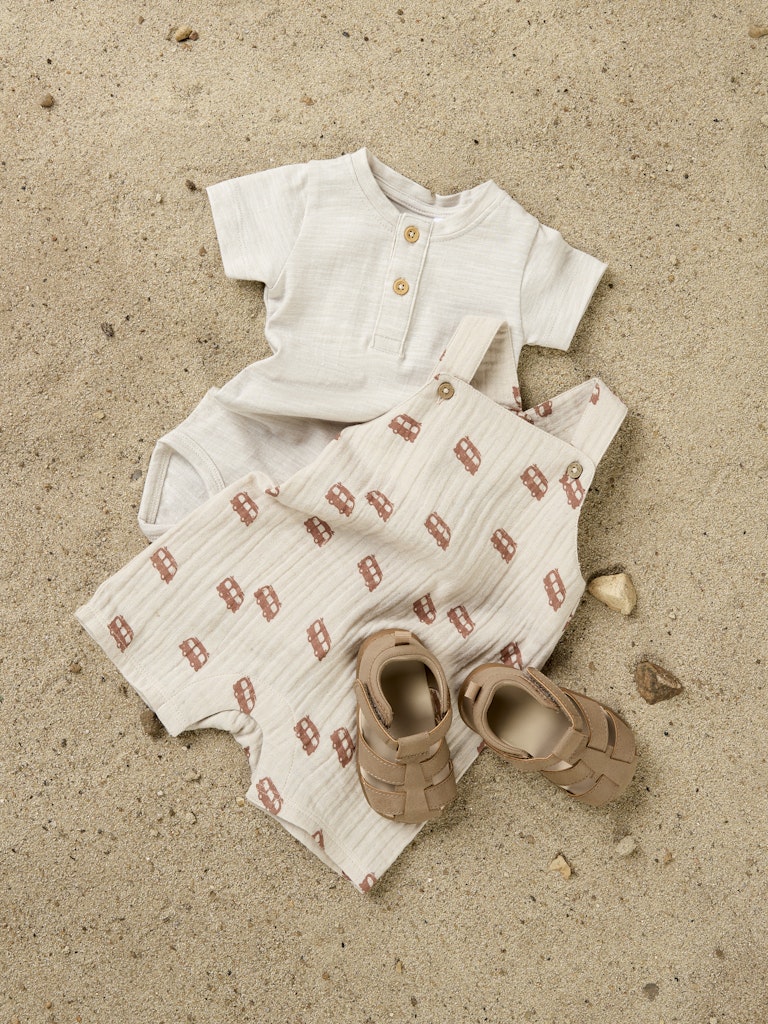 Hängselshorts Muslin Jeremy Beige
