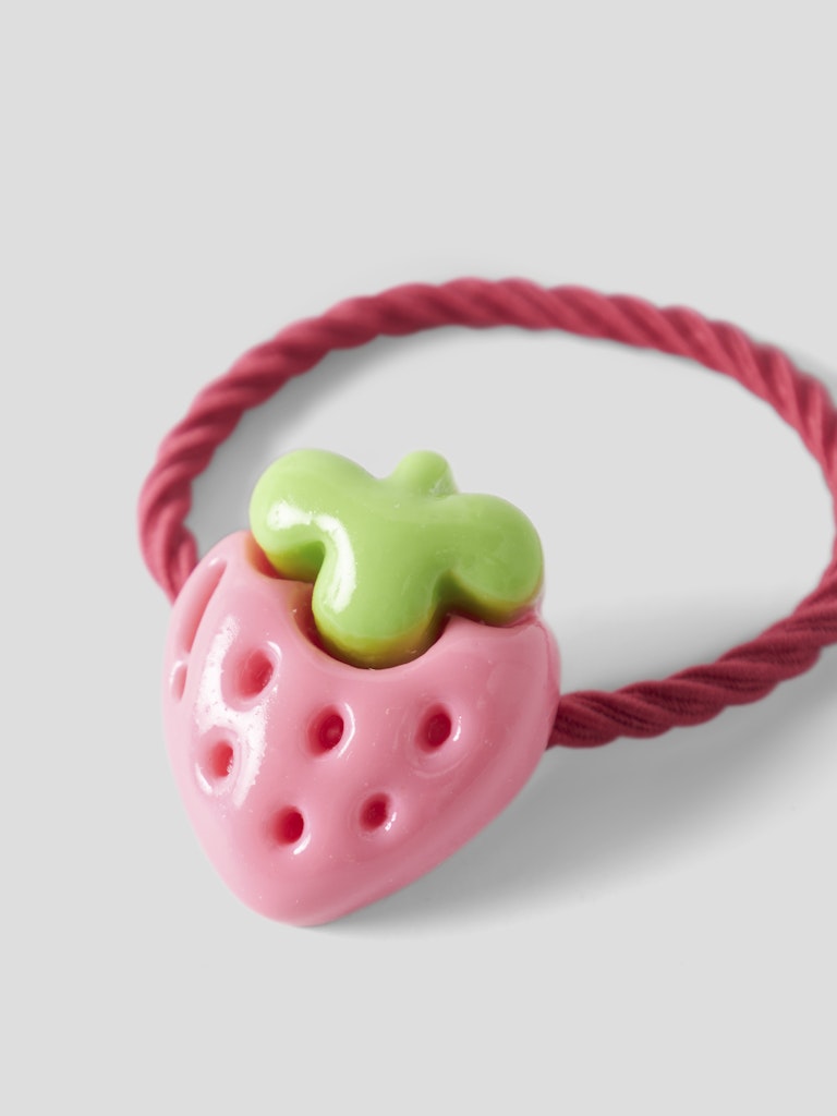 Hårsnoddar 2-pack Jobena Jordgubbar Rosa