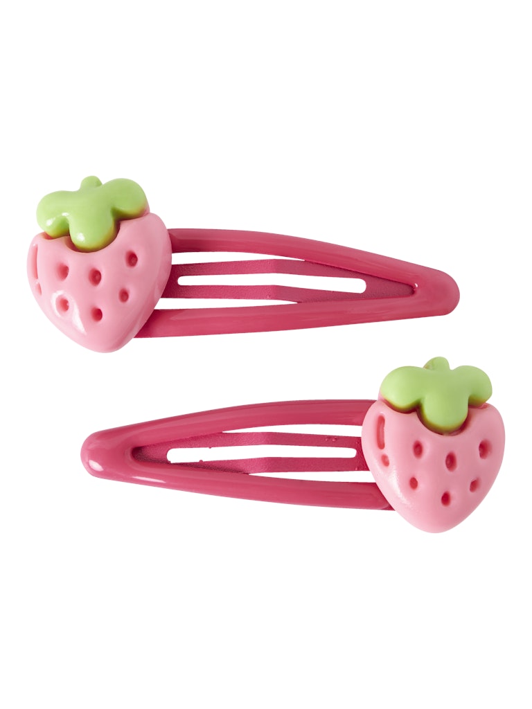 Hårspännen 2-pack Jordgubbar Rosa