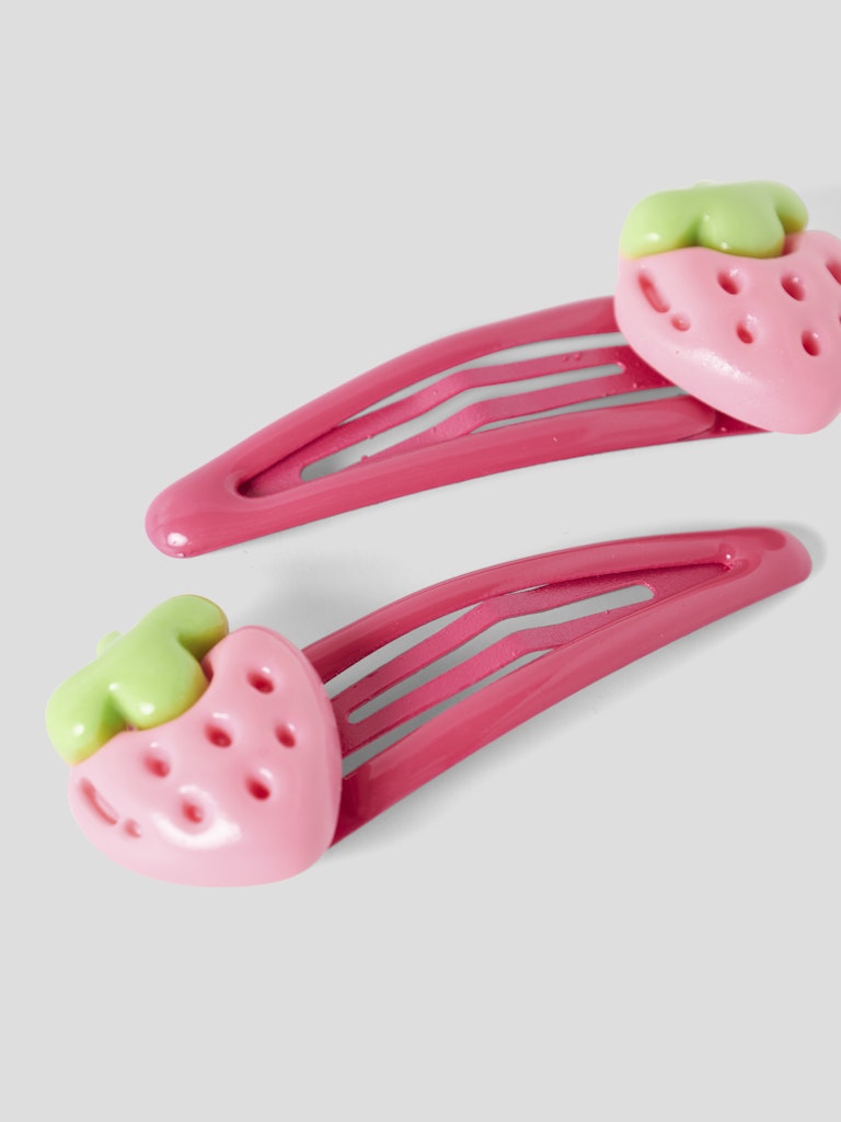 Hårspännen 2-pack Jordgubbar Rosa