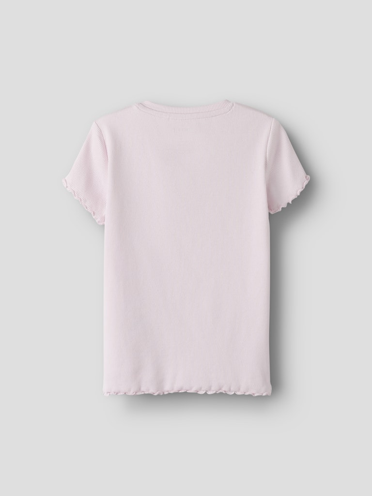 Topp Kortärmad Jolemo Jordgubbar Ribbad Rosa