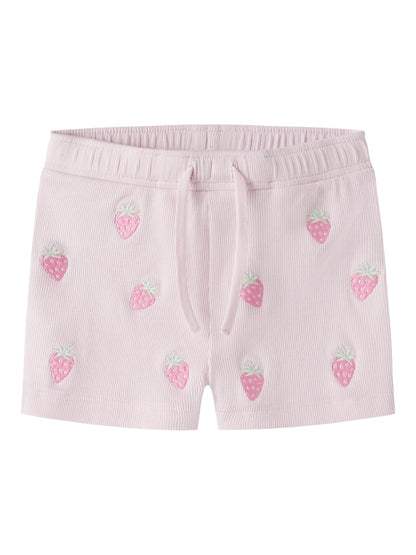 Shorts Ribbade Jolemo Jordgubbar Rosa