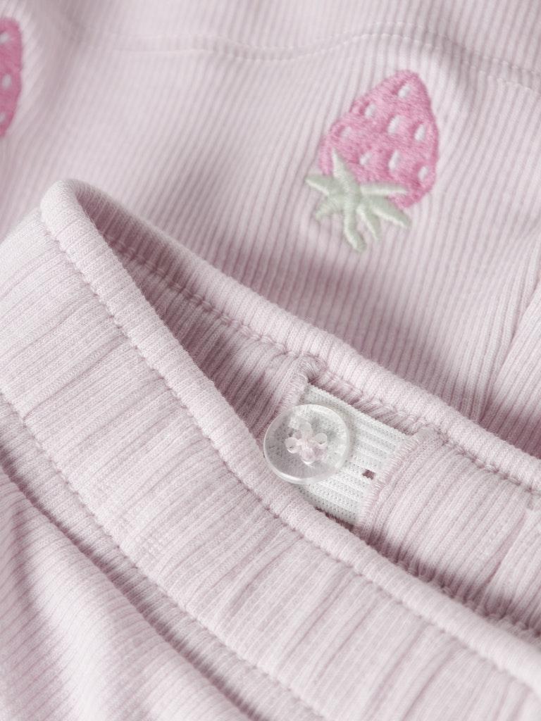 Shorts Ribbade Jolemo Jordgubbar Rosa