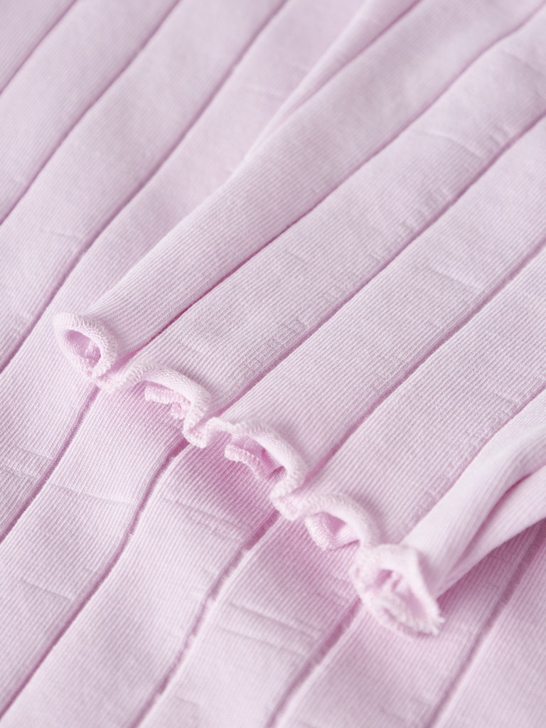 Kortärmad Croppad Topp Noralina Enfärgad Rosa