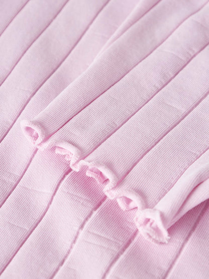 Kortärmad Croppad Topp Noralina Enfärgad Rosa